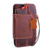 genuine vintage leather case for iphone 6s plus cover Detachable book wallet credit card id Removable magnet Art 6