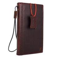genuine italian oiled  leather slim case for iphone 7 cover book wallet credit card  luxurey flip slim classic
