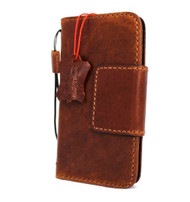 genuine vintage leather case for iphone 6s 6 cover book wallet credit card id safe magnet business slim JP s