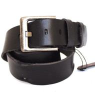 Genuine full Leather belt 43mm mens womens Waist handmade classic black for size XXL new IL