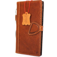 Genuine Vintage Real  leather slim case for iPhone 7 Plus  8+ cover book wallet credit card  luxurey flip slim magnetic RFID Pay lite 