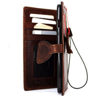 Genuine oiled vintage leather Case for Google Pixel XL book wallet luxury magnete closure cover dark brown slim cards slots pro JP daviscase