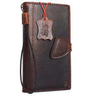 Genuine oiled leather Case for LG G6 book wallet magnet closure cover luxury cards slots slim brown handmade Daviscase H870 H870K H870V H870S 