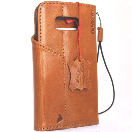 Genuine natural leather for samsung galaxy s8 Case book wallet luxury 8 s Daviscase magnetic 3D Closure lite slim