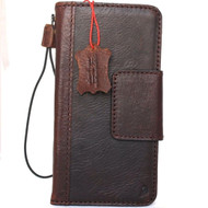 Genuine vintage leather case for Samsung Galaxy Note 8 book wallet magnet closure cover luxury cards slots classic brown Daviscase