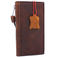 Genuine vintage leather Case for Google Pixel 2 book wallet luxury cover pro dark brown cards slots  slim daviscase