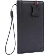 Genuine vintage leather case for Samsung Galaxy Note 8 book wallet cover slim black cards slots Daviscase 