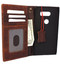 Genuine vintae leather case for LG V30 book cards wallet slim cover brown ART