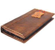 Genuine vintage leather case for Samsung Galaxy S8 Plus Cards slot soft holder cover Art handmade light brown Davis 