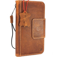 Genuine Tan vintage leather case for samsung galaxy s9 book wallet luxury magnet cover slim Holder Daviscase 