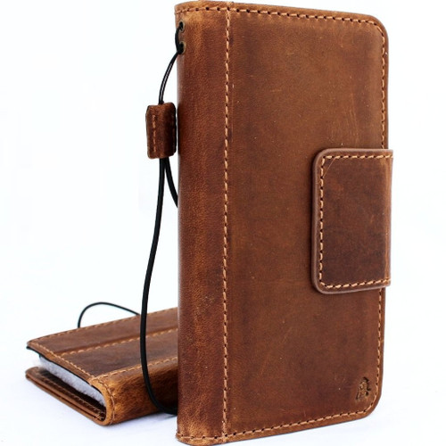 Genuine Tan vintage leather case for samsung galaxy s9 plus book wallet luxury magnet gel cover slim Holder  Jafo