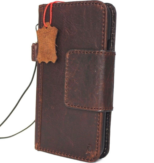 genuine leather Case for apple iphone x wallet handmade Rustic cover magnetic s