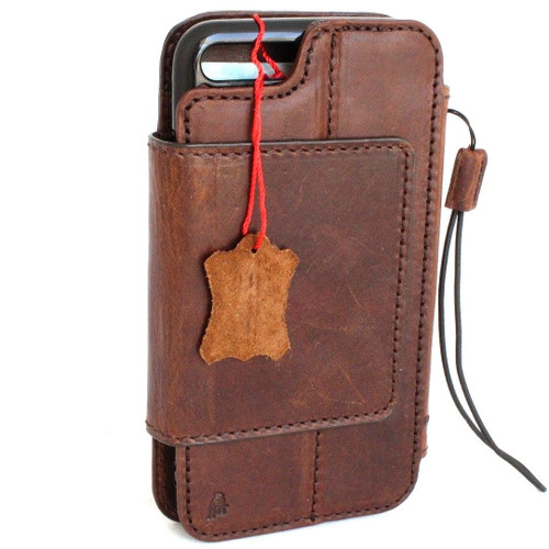 Genuine leather Case for iPhone 8 Plus book wallet cover detachabl magnetic holder vintage style Jafo 1948  il