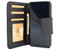 Genuine vintage leather case for Samsung Galaxy Note 9 book wallet magnetic closure black cover luxury cards slots classic  black  jp
