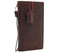 Genuine vintage leather case for oneplus 6 book wallet cover cards slots slim handmade Suede brown style daviscase us