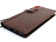 Genuine vintage leather case for oneplus 6 book wallet cover cards slots slim handmade Suede brown style daviscase sl