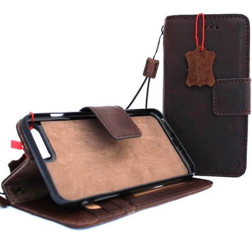 Genuine leather Case for iPhone 8 Plus book wallet cover detachabl magnetic holder vintage Removable style Jafo 1948 top seller