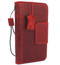 Genuine real leather Case for iPhone xs vintage book cover credit cards magnetic slots luxury lite Daviscase 10 cover holder Red wine  us
