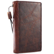 Genuine real leather Case for iPhone xs vintage cover credit cards slots holder luxury brown Daviscase 10  pro