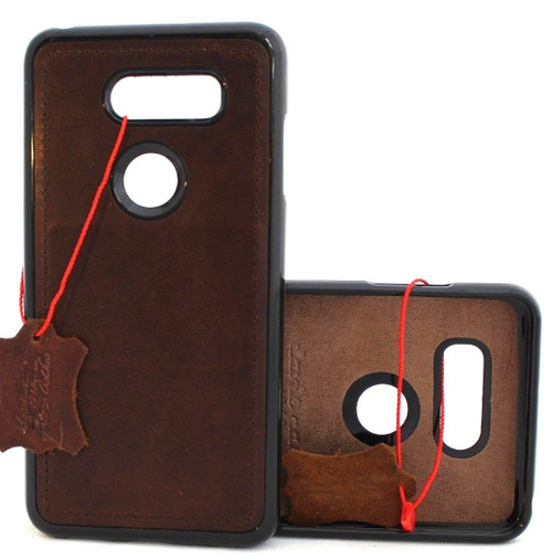 Genuine leather Case For for LG V30 magnetic soft holder cover luxury handmade art Retro daviscase