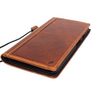 Genuine oiled vintage leather Case for Google Pixel 3 book rubber holder wallet luxury cover Tan Davis pixel3 
