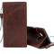 Genuine oiled leather Case for LG V40 book handmade wallet rubber holder cover luxury cards slots art dark brown daviscase art