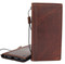 Genuine oiled leather Case for LG V40 book handmade wallet rubber holder cover luxury cards slots art dark brown daviscase sl