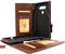 Genuine oiled leather Case for LG V40 book handmade wallet rubber holder cover luxury cards slots art dark brown daviscase jp