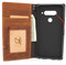 Genuine oiled leather Case for LG V40 book handmade wallet rubber holder cover luxury cards slots art dark brown daviscase 40 v l g fr