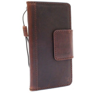 Genuine vintage leather Case for LG G7 book wallet magneti flip cover luxury slim handmade Daviscase soft Holder  wireless rubber 