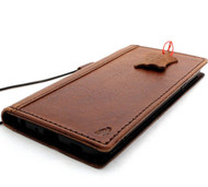 Genuine oiled leather Case for LG G7 book wallet cover luxury handmade cards slots slim Daviscase  slim rubber holder