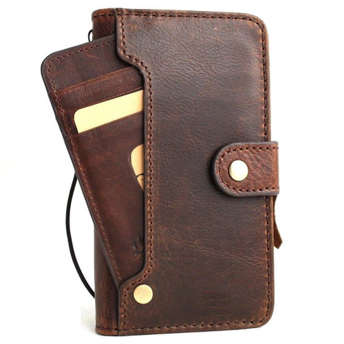 Genuine real leather Case for Samsung Galaxy S10 wireless charging holder vintage book wallet handmade daviscase s 10 luxury lite