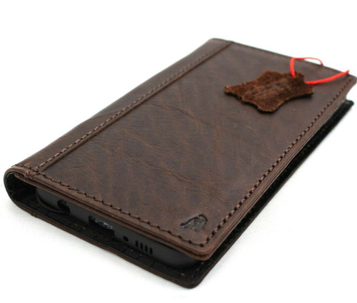 Genuine real leather Case for Samsung Galaxy S10 lite wireless charging holder vintage book wallet handmade daviscase s 10 luxury dark pro