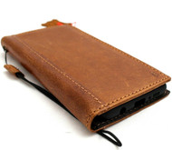 Genuine real leather Case for Samsung Galaxy S10 wireless charging rubber retro book wallet handmade daviscase s 10 luxury Tan slim 