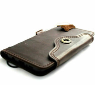 Genuine vintage leather Case for Samsung Galaxy S10 wireless charging holder retro  rubber strap book wallet handmade daviscase Art