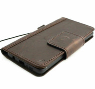 Genuine real leather Case for Samsung Galaxy S10e wireless charging rubber retro book wallet handmade daviscase flip art strap