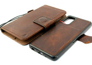 Genuine Soft Leather Case for Samsung Galaxy S20 wallet book Magnetic Removable DAVIS