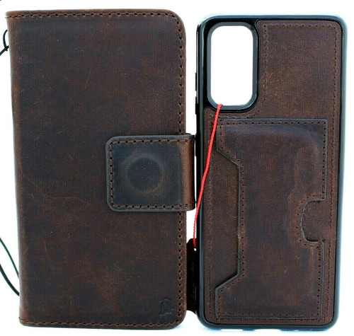 Genuine Vintage Leather Case for Galaxy S20 Soft Wallet Handmade Wireless Davis IL 5g