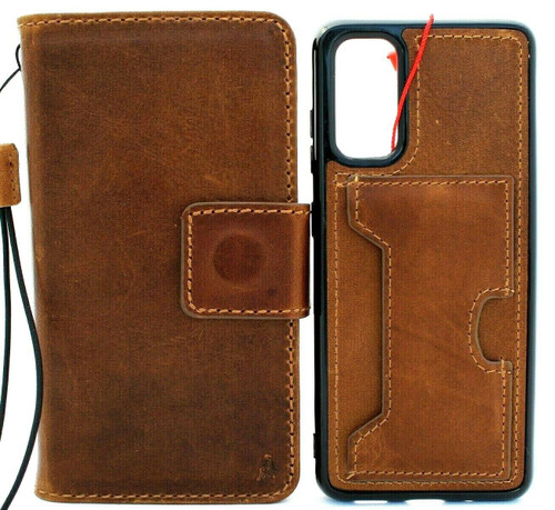 Genuine Vintage Leather Case for Galaxy S20 Soft Wallet Handmade Wireless Davis IL