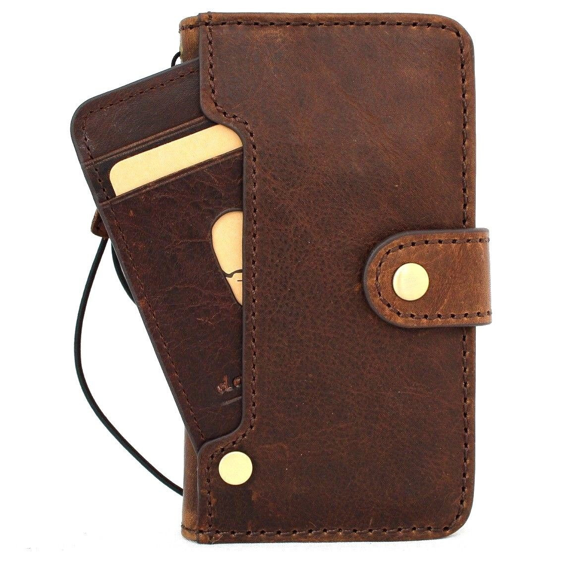 Genuine Vintage Leather Case For Iphone Se 2 Cover Book Wallet Credit Card Luxurey Flip Slim 7 Wireless Charging Shop Leather