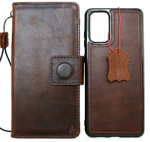 Genuine Natural Vintage Leather Case for Galaxy Note20 book Wallet Handmade Luxury Soft Note 20 Jafo 5G 