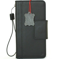 Genuine Black Leather Case for Galaxy Note 20 Ultra 5G Soft Wallet Book Magnetic Closure Card slots ID Window DavisCase