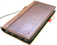 Genuine Dark Leather Case for LG V60 Book Wallet Cover Slim Soft Cards Slots Vintage Style Handmade DavisCase