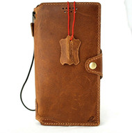 Genuine Top Grain Leather Case for Samsung Galaxy S21 Ultra Credit Cards Wallet Book Luxury Wireless Charging Soft Cover Tan 5G Davis