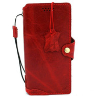 Genuine Red Leather Case for Samsung Galaxy Note 20 5G Book Soft Wallet Cover Cards Slots Holder Luxury Rubber Slim Vintage Style Wireless Charging DavisCase
