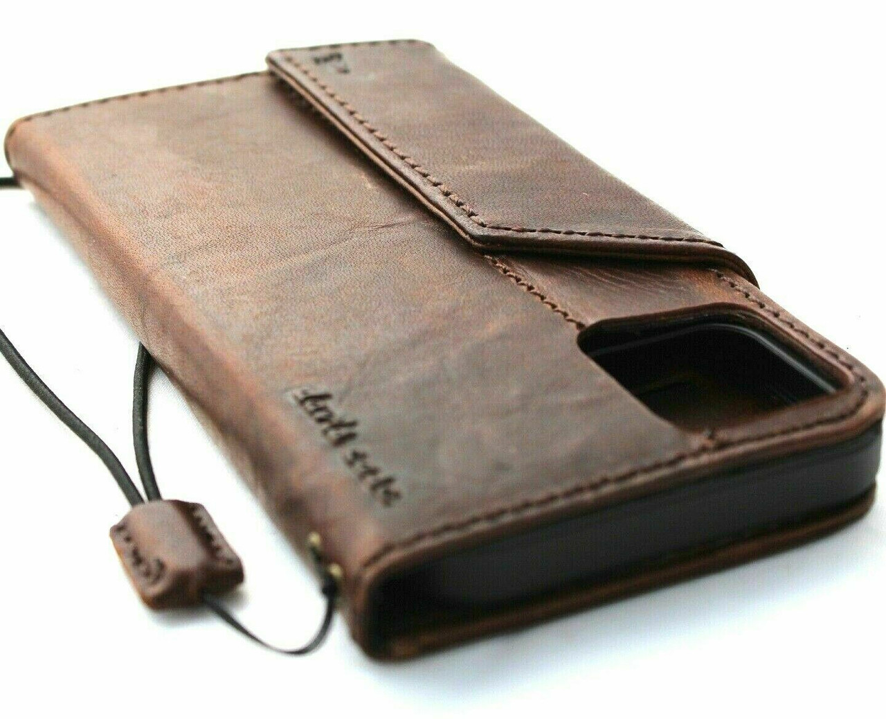 Genuine Leather Wallet Case For Apple iPhone 13 Pro Max Book Credit Ca –  DAVISCASE