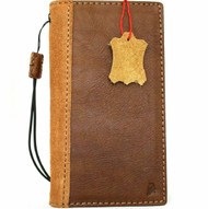Genuine Leather for Apple iPhone 11 Pro Case Cover Suede Vintage Tan Wallet Credit Card Holder Book Holder Slim Wireless Charging Jafo