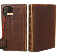 Genuine Soft Leather Case For Apple iPhone 13 Wallet Vintage Bible Design Slim Cover Book Davis