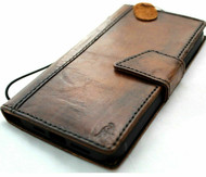 Genuine Dark Vintage Leather Case For Apple iPhone 13 Book Wallet Credit Cards Slots Soft Cover Magnetic Top Grain DavisCase 1948