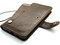 Genuine Full Leather Case for Google Pixel 6 Book Wallet Cards Holder Suede Style Stand Luxury Davis HandMade 1948 Dark ART